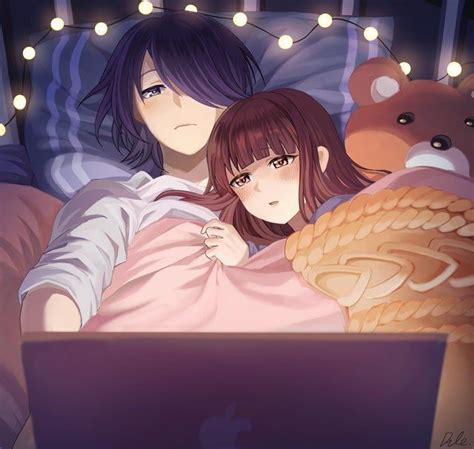 anime cuddle|cute anime girl cuddling.